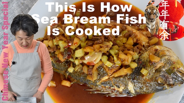 Jenny cooking sea bream fish